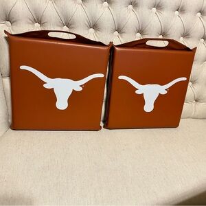 Set of 2 UT Stadium Seat Cushion Texas Longhorns Bevo TWO Lightweight!